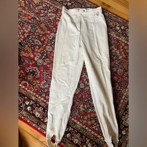 VINTAGE 1980s white chordoroy ski pants